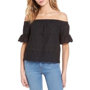 Madewell Off The Shoulder Peplum Top